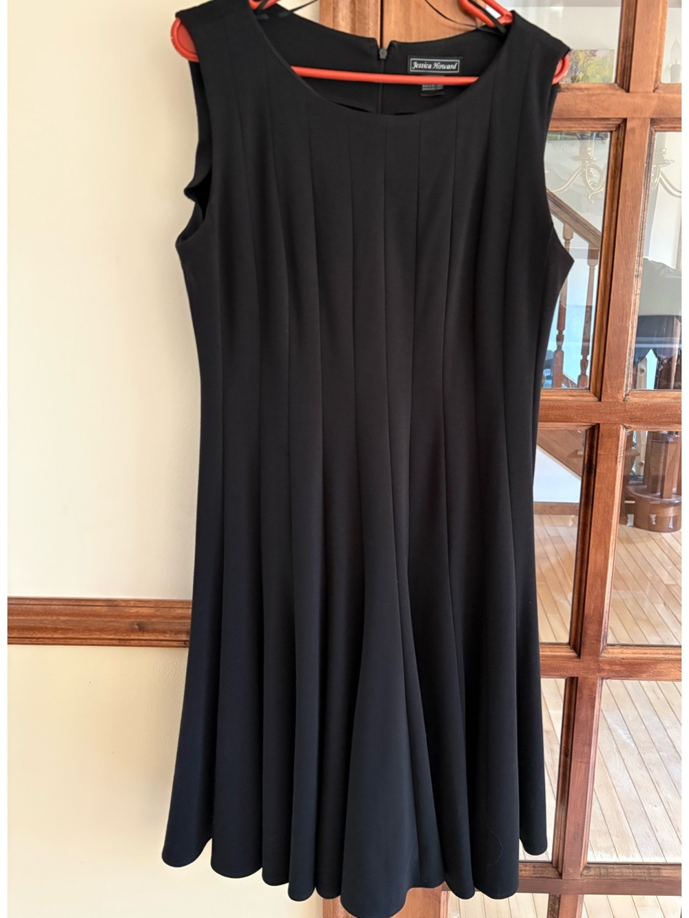 Jessica Howard black sleeveless fit-and-flare midi dress size XL